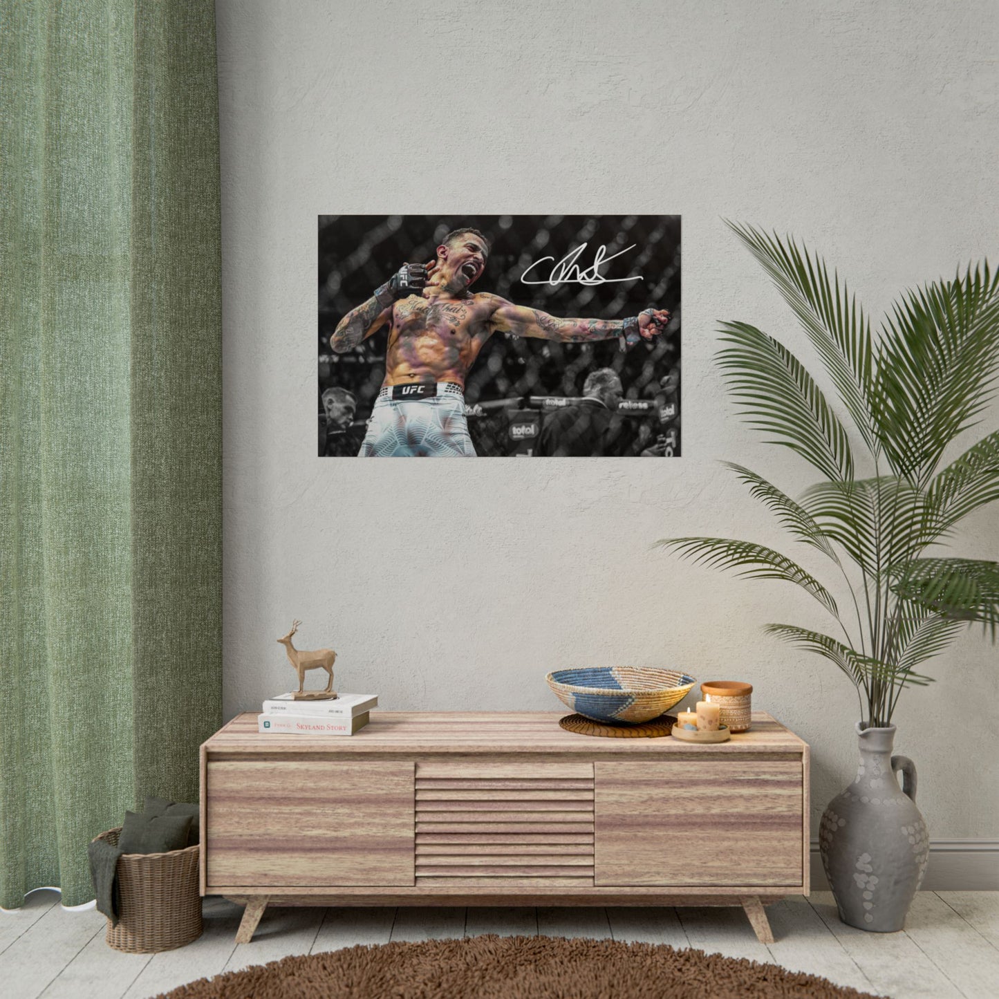 Carlos Prates Poster Knockout UFC Fan Gift for Men MMA Brazil Fighting Nerds - Rolled Posters, Wall Decor, Man Cave Art, Sports Memorabilia,