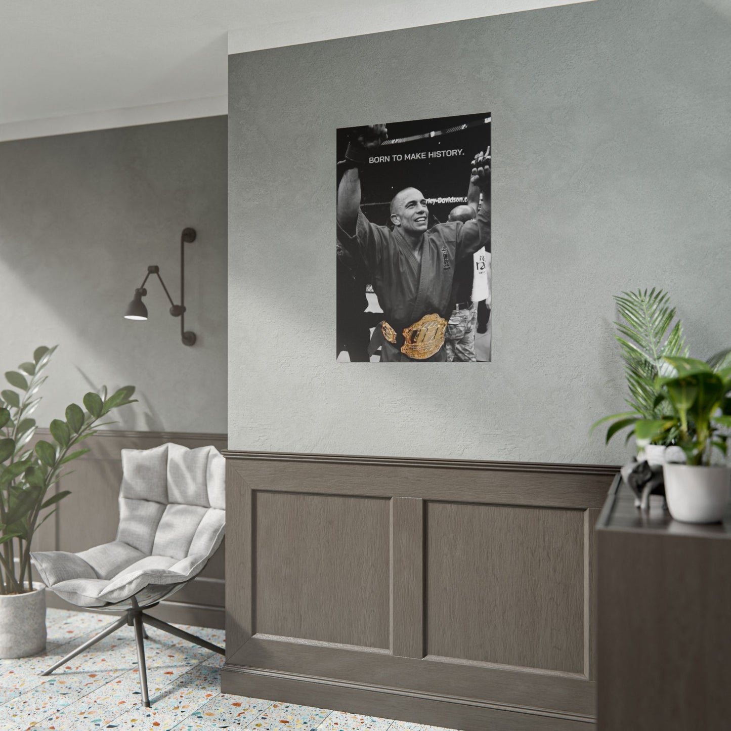 GEORGES SAINT PIERRE POSTER - BORN TO MAKE HISTORY