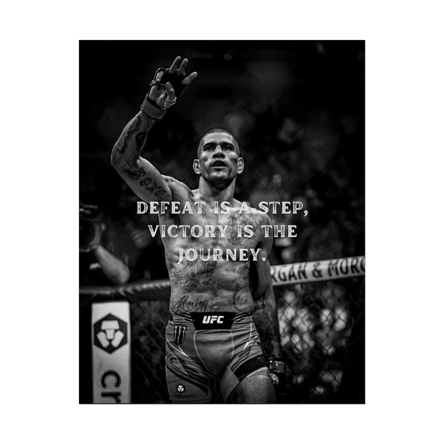 ALEX PEREIRA POSTER - DEFEAT IS A STEP, VICTORY IS THE JOURNEY