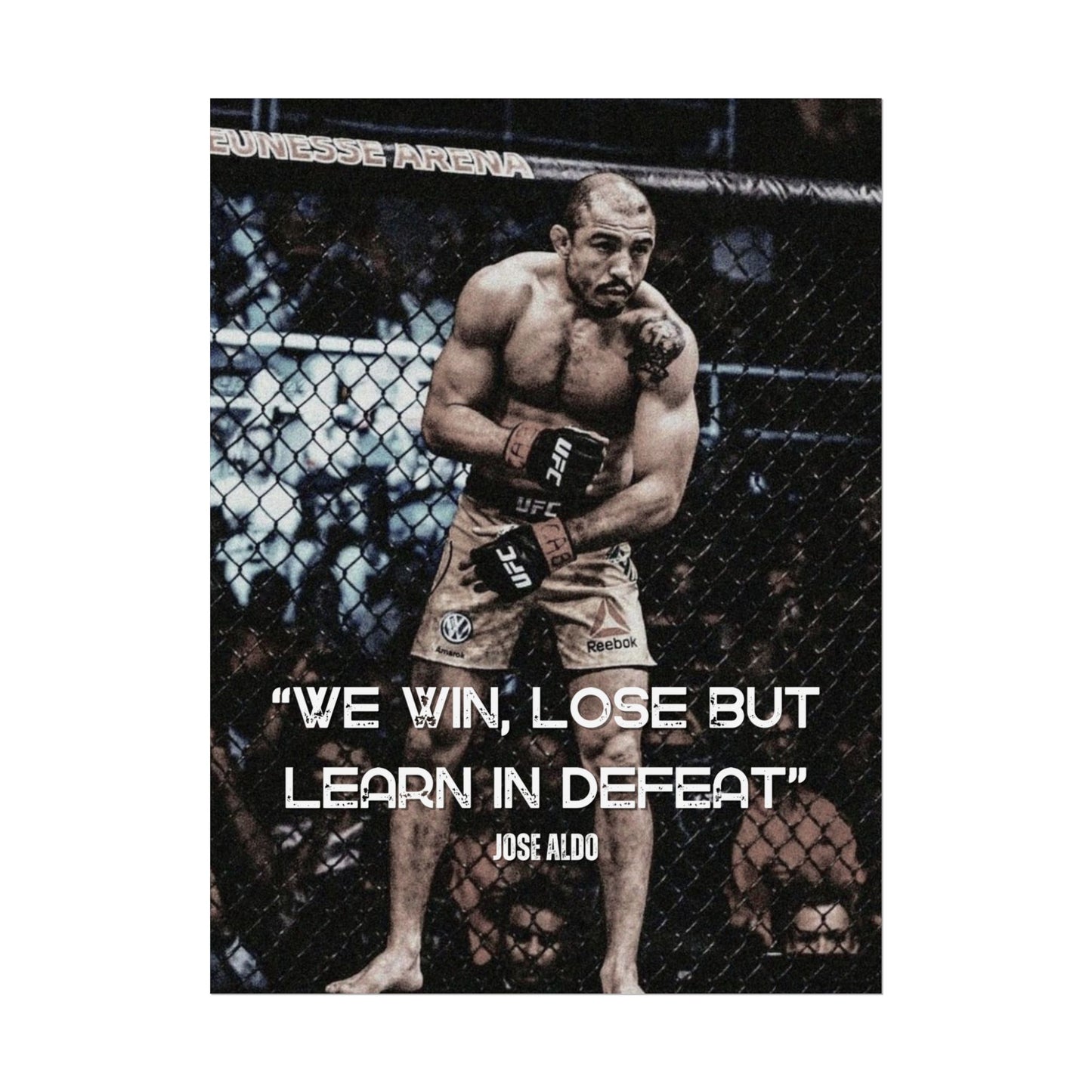 JOSE ALDO POSTER - WE WIN, LOSE AND LEARN IN DEFEAT