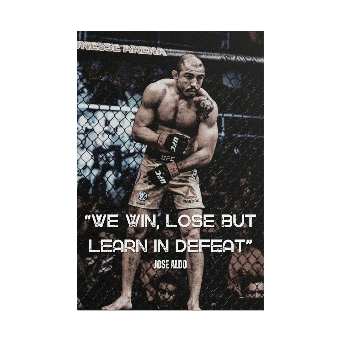 JOSE ALDO POSTER - WE WIN, LOSE AND LEARN IN DEFEAT