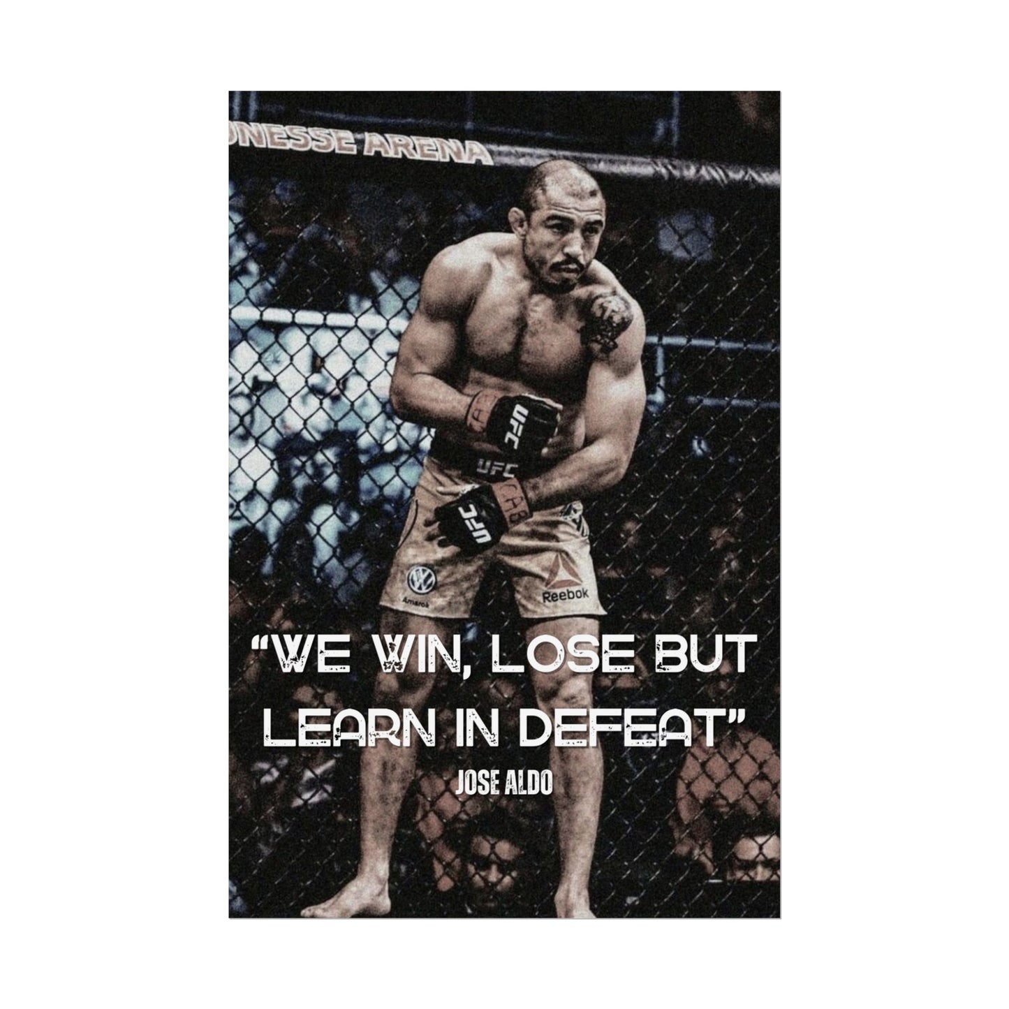 JOSE ALDO POSTER - WE WIN, LOSE AND LEARN IN DEFEAT