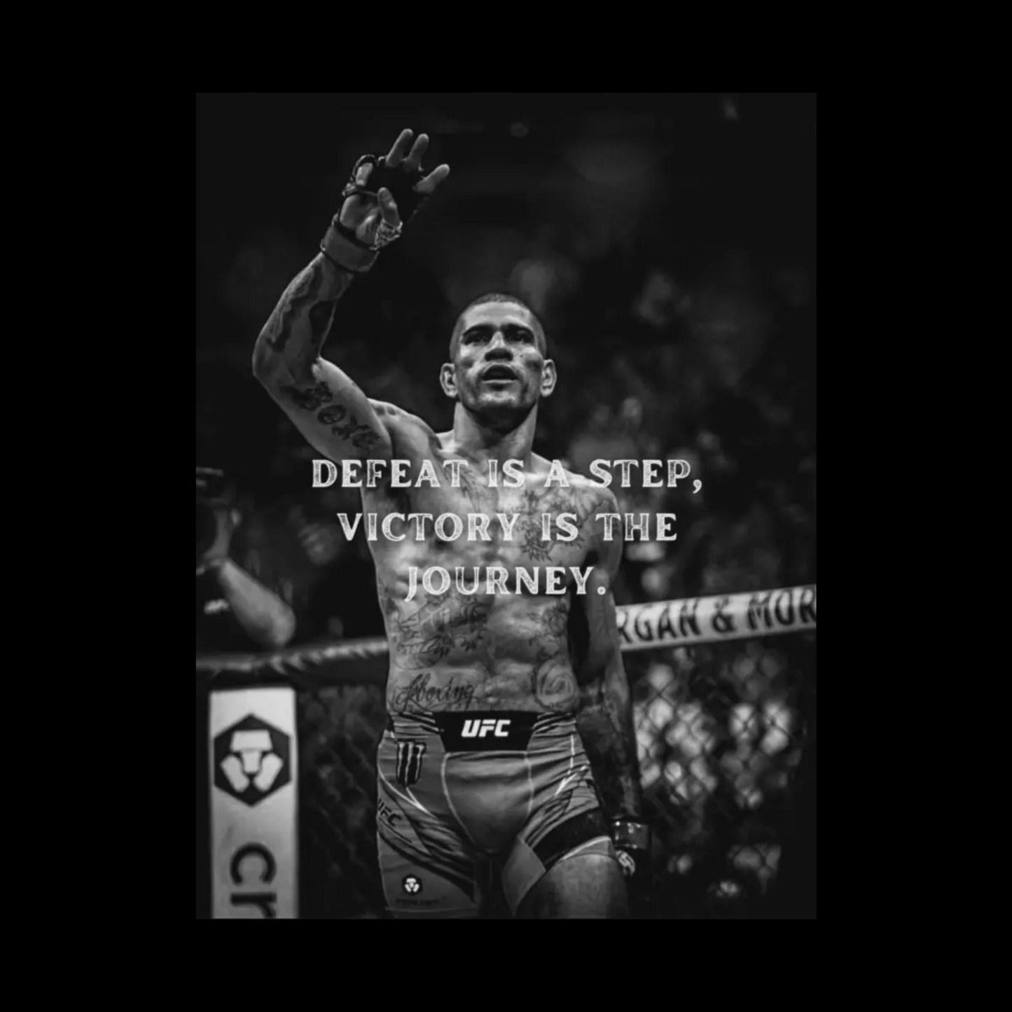 ALEX PEREIRA POSTER - DEFEAT IS A STEP, VICTORY IS THE JOURNEY