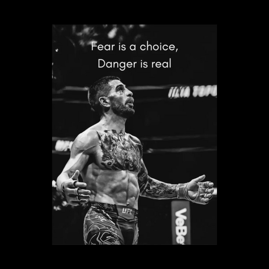 ILIA TOPURIA POSTER - FEAR IS A CHOICE, DANGER IS REAL