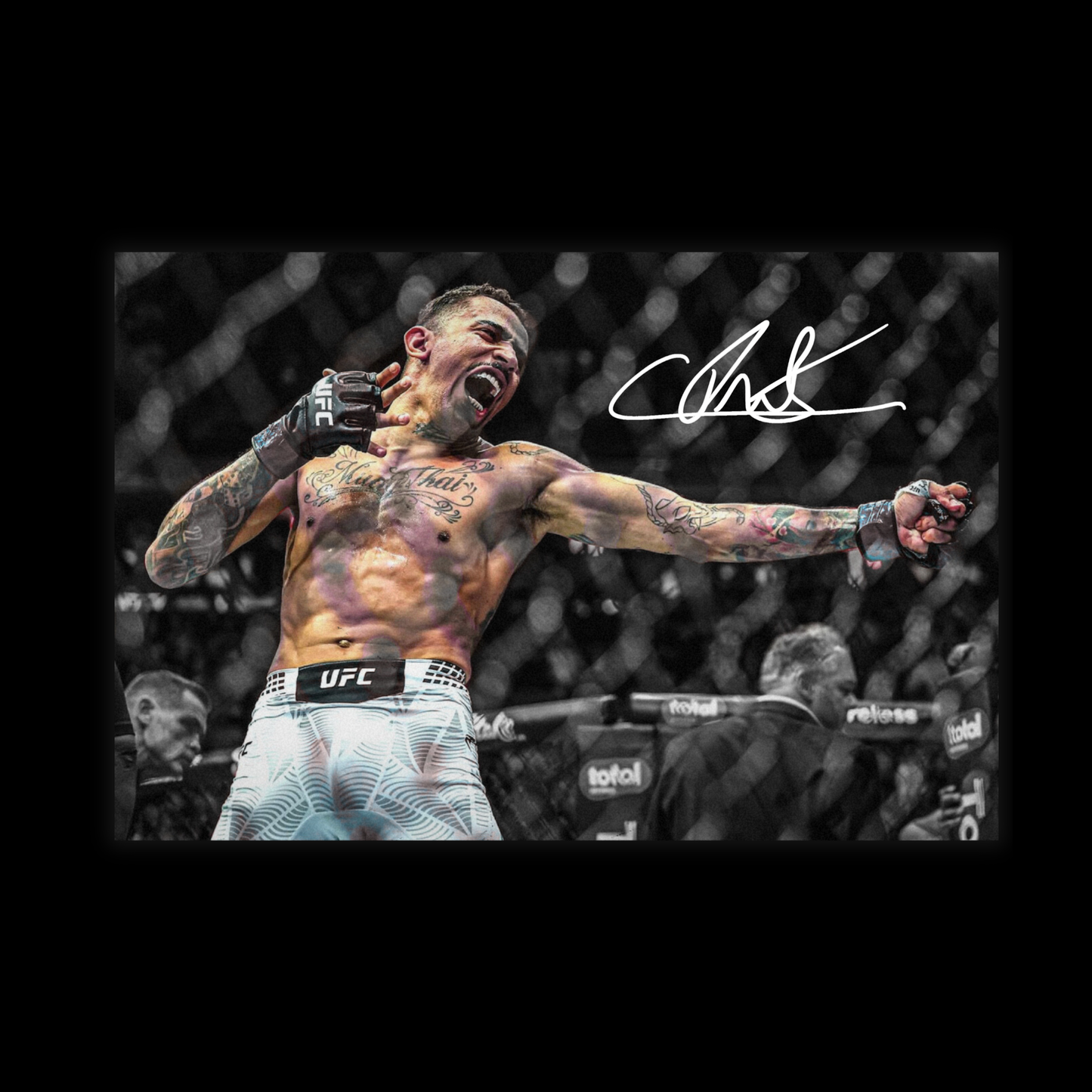 Carlos Prates Poster Knockout UFC Fan Gift for Men MMA Brazil Fighting Nerds - Rolled Posters, Wall Decor, Man Cave Art, Sports Memorabilia,