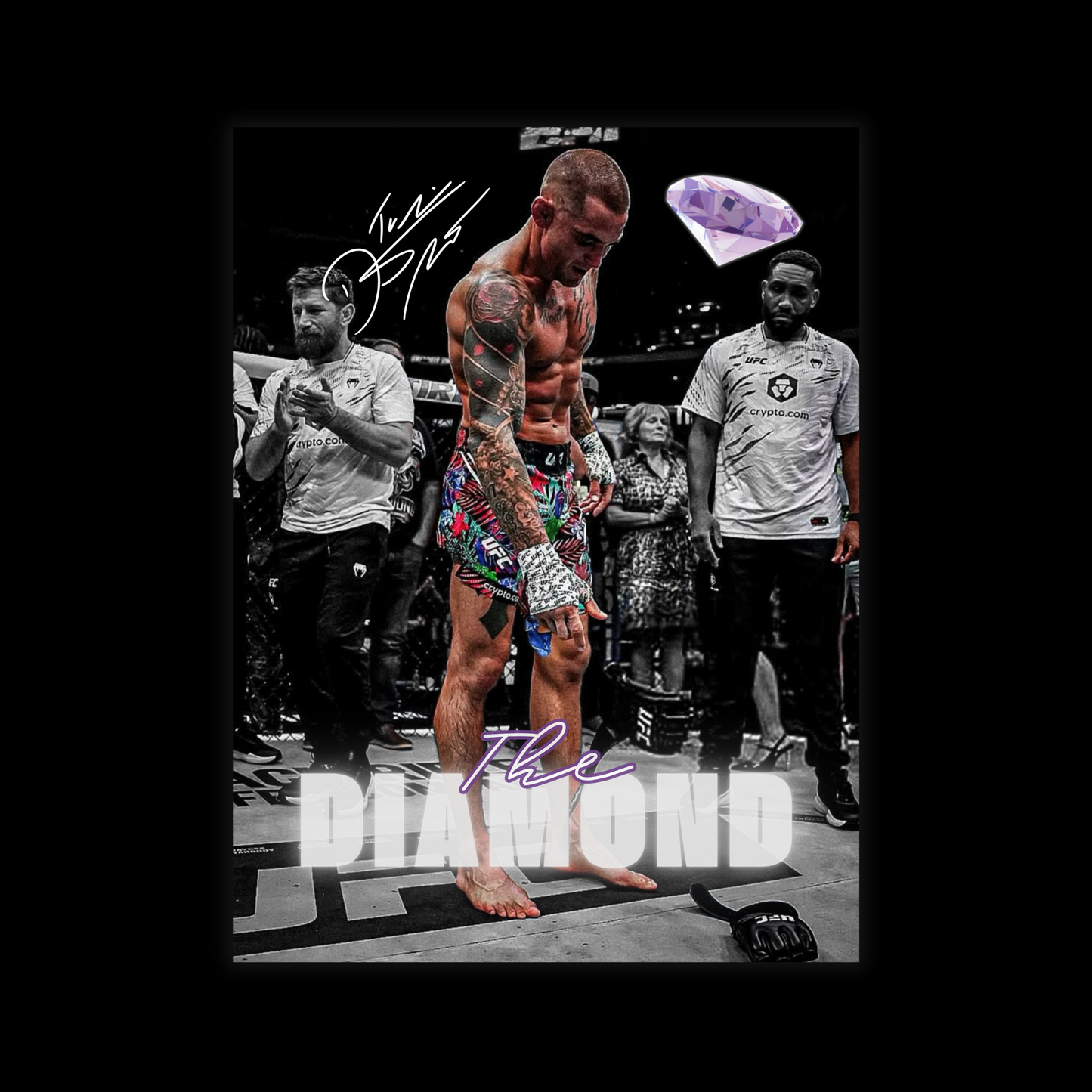 Dustin Poirier UFC Poster Rolled posters | MMA Wall Art | The Diamond Retirement Fight Decor