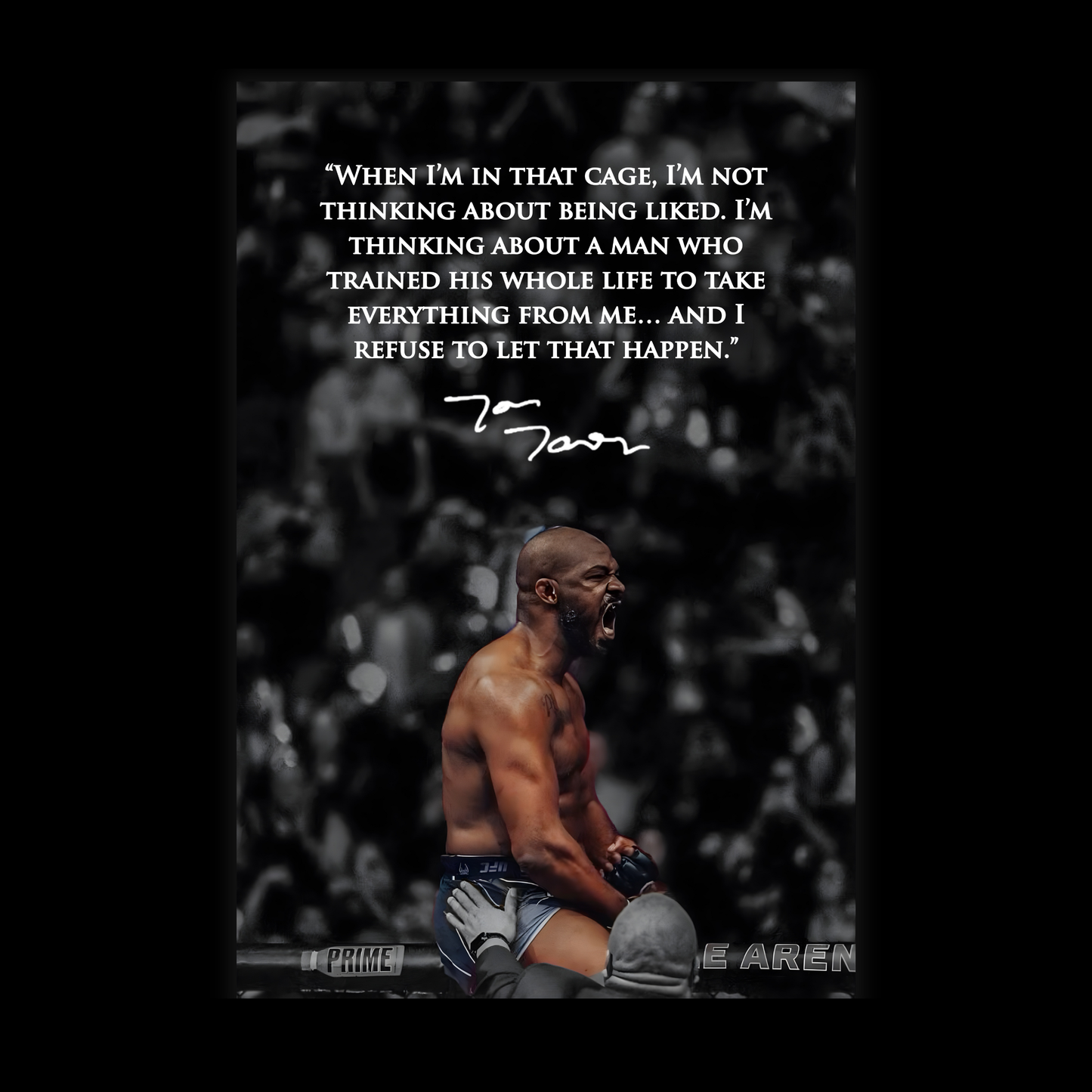Jon Jones Poster, Rolled Posters for Man Cave Decor, Motivational UFC Wall Art, MMA Champion Gift for Men, Dorm Room, Inspirational Sports