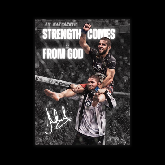 Islam Makhachev Poster, UFC Khabib Nurmagomedov, Man Cave Decor, Gift for Men, MMA Fighter Dorm Room Wall Art, Rolled Posters